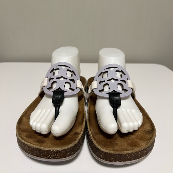 Tory Burch MILLER CLOUD Tri Color Lavender Black Ivory  Women’s US 10 EU 40 - Picture 1 of 9